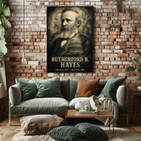 Rutherford B. Hayes 19th President of the United States Double Exposure Poster