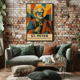 St. Peter, First Bishop of Rome Catholic Heritage Poster