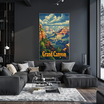 Grand Canyon Overlook Sunset View Travel Poster