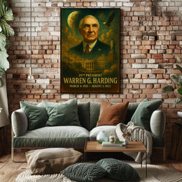 Warren Harding Presidential Neoclassical Realism Poster