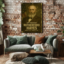 Rutherford B. Hayes 19th President of the United States Damaged Photograph Poster