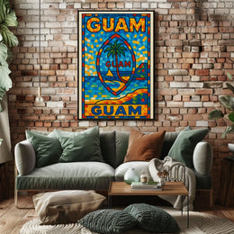Vibrant Guam Mosaic Poster