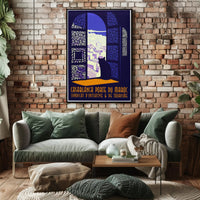 Casablanca Cat Cityscape Vintage Poster PosterGoat