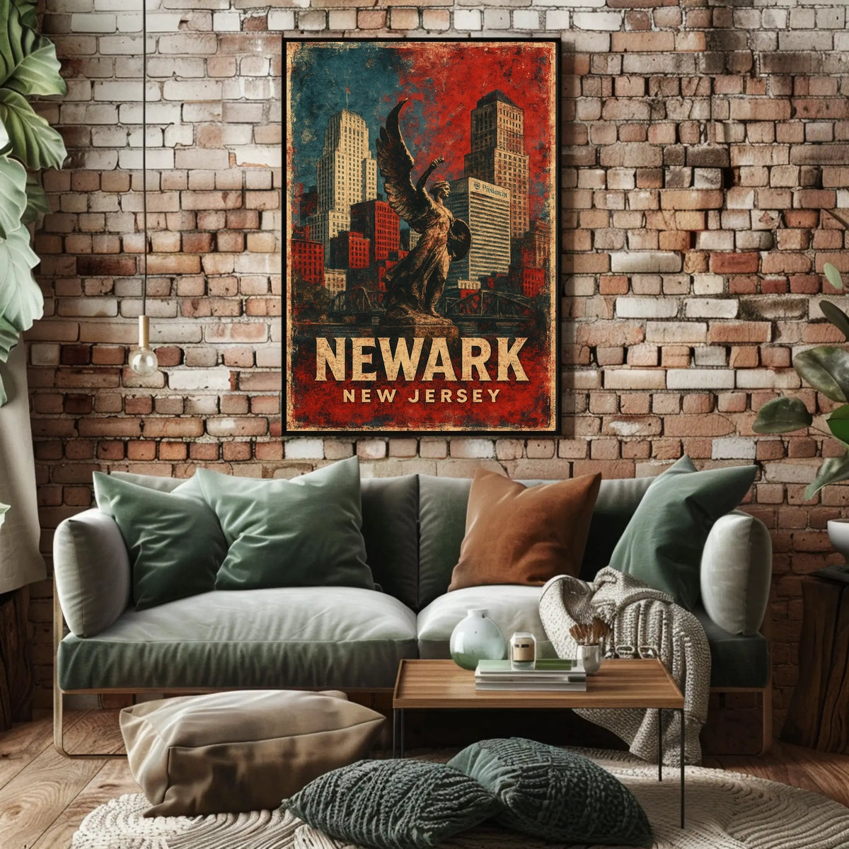 Newark Skyline Art Poster