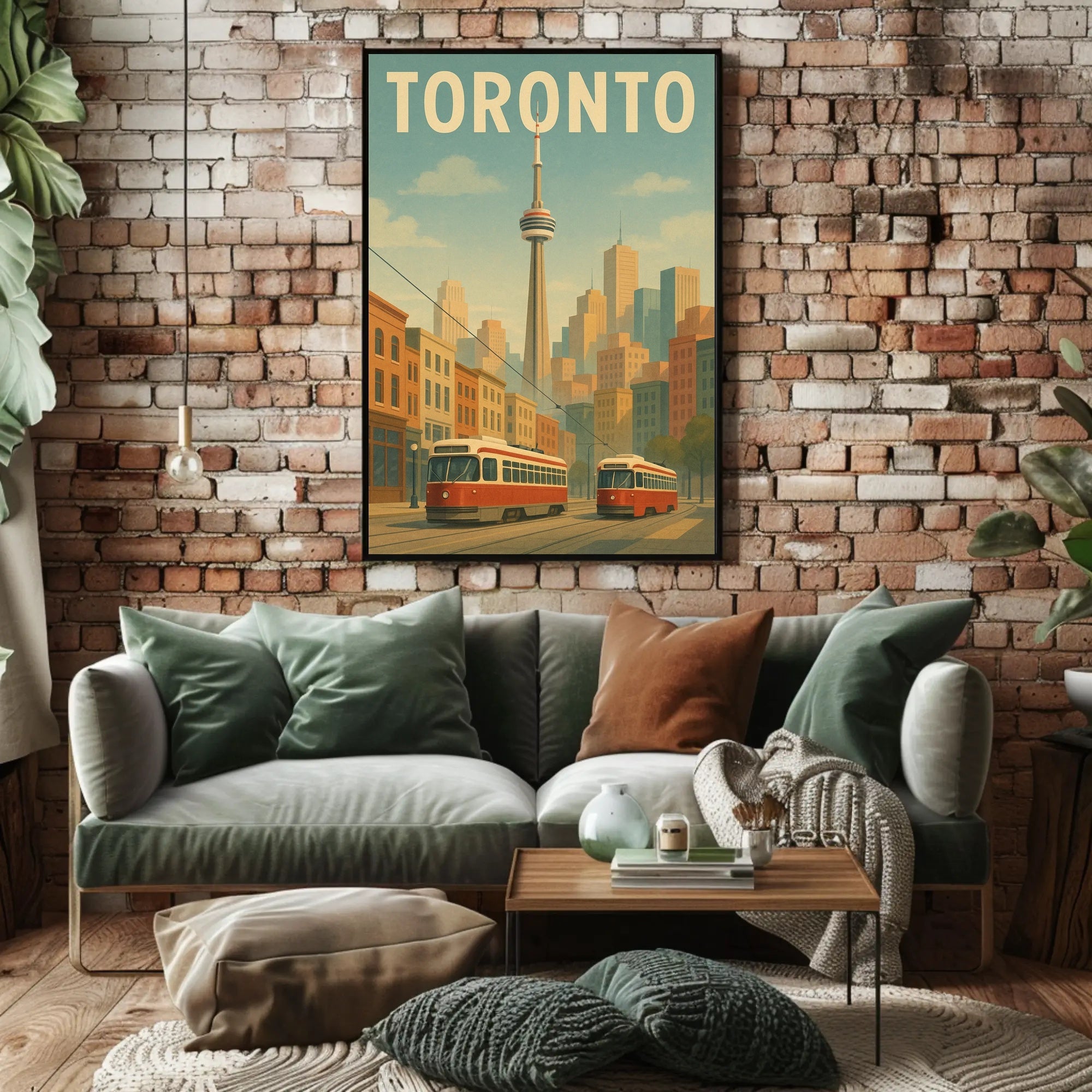 Toronto Skyline Vintage Travel Poster