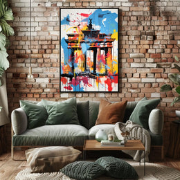 Brandenburg Gate Berlin Artistic Travel Poster