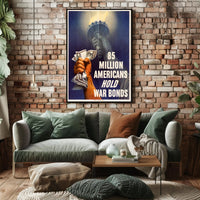 Vintage War Bonds Poster Art Print for Home Decor PosterGoat