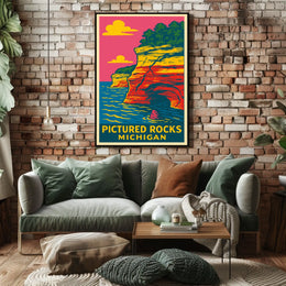 Pictured Rocks, Michigan Poster
