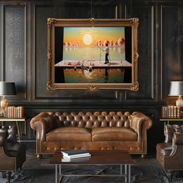 Serene Sunset Artist's Vision Abstract or Artistic Poster