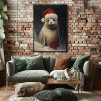 Festive Seal In Winter Wonderland Poster