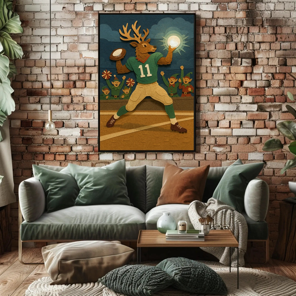 Reindeer Quarterback Number 11 Poster
