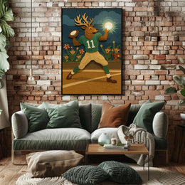 Reindeer Quarterback Number 11 Poster