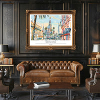 Vibrant Moscow Illustration Poster PosterGoat