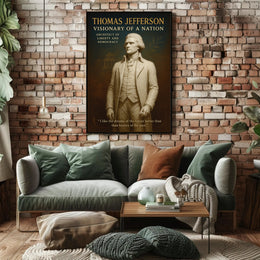 Thomas Jefferson Visionary Vintage Historical or Presidential Poster