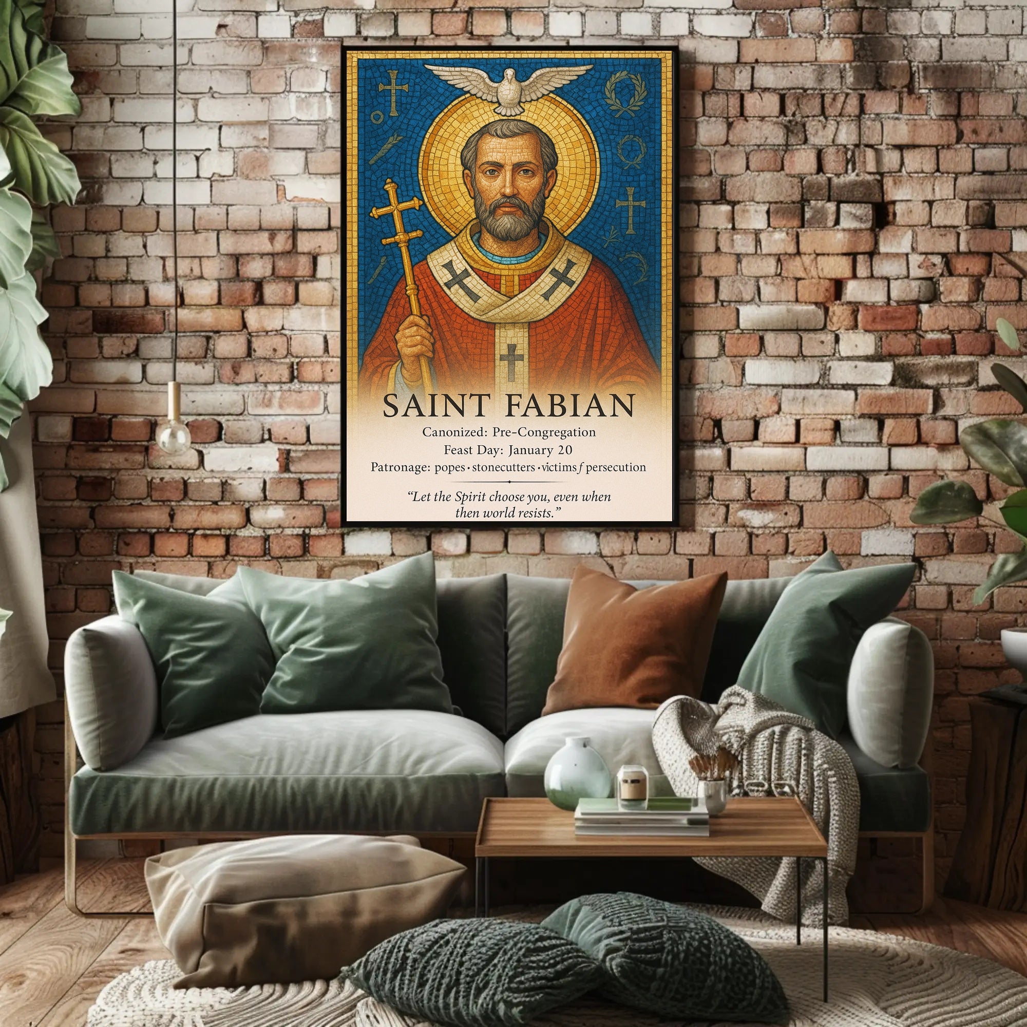 Saint Fabian Poster PosterGoat