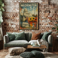 Washington D.C. A Vibrant Tapestry Poster