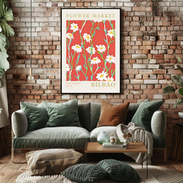 Flower Market Bilbao Poster