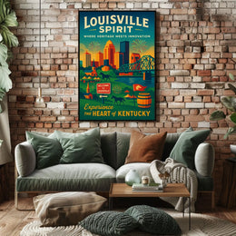 Louisville Spirit Where Heritage Meets Innovation Poster