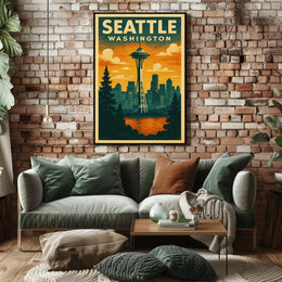 Seattle Skyline Poster