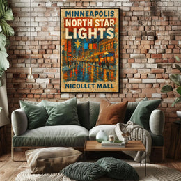 Minneapolis North Star Lights Poster