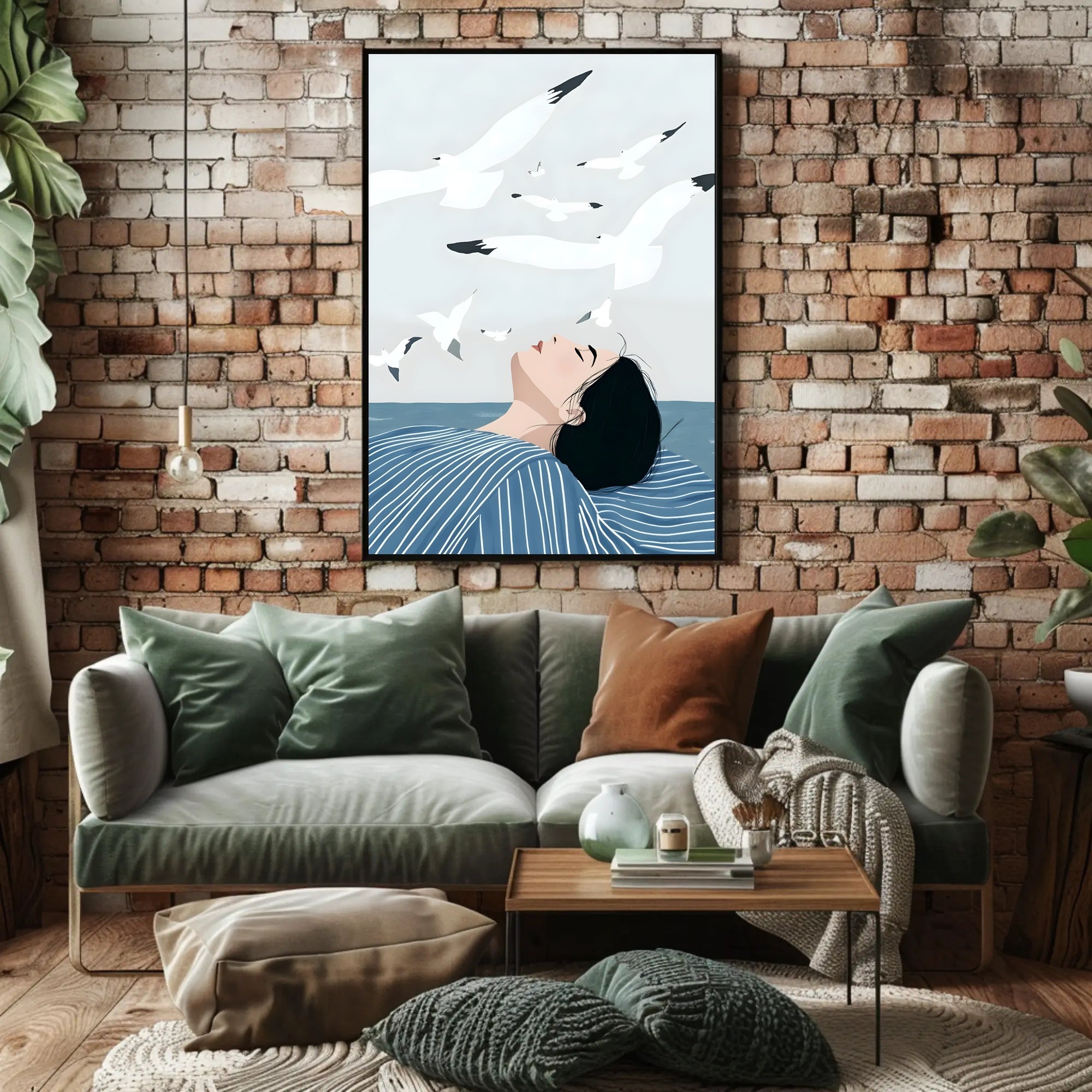 Serenity By The Sea Poster Coastal Wall Art Print