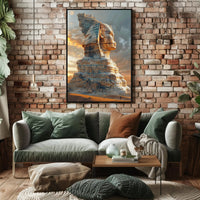 Futuristic Monument in Desert: Futuristic Sci-Fi Poster PosterGoat