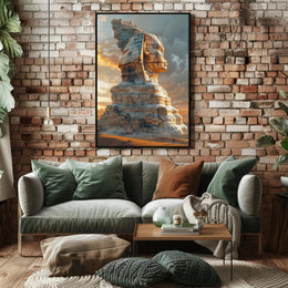 Futuristic Monument in Desert: Futuristic Sci-Fi Poster PosterGoat