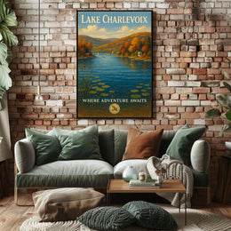 Lake Charlevoix Autumn Serenity Travel Poster