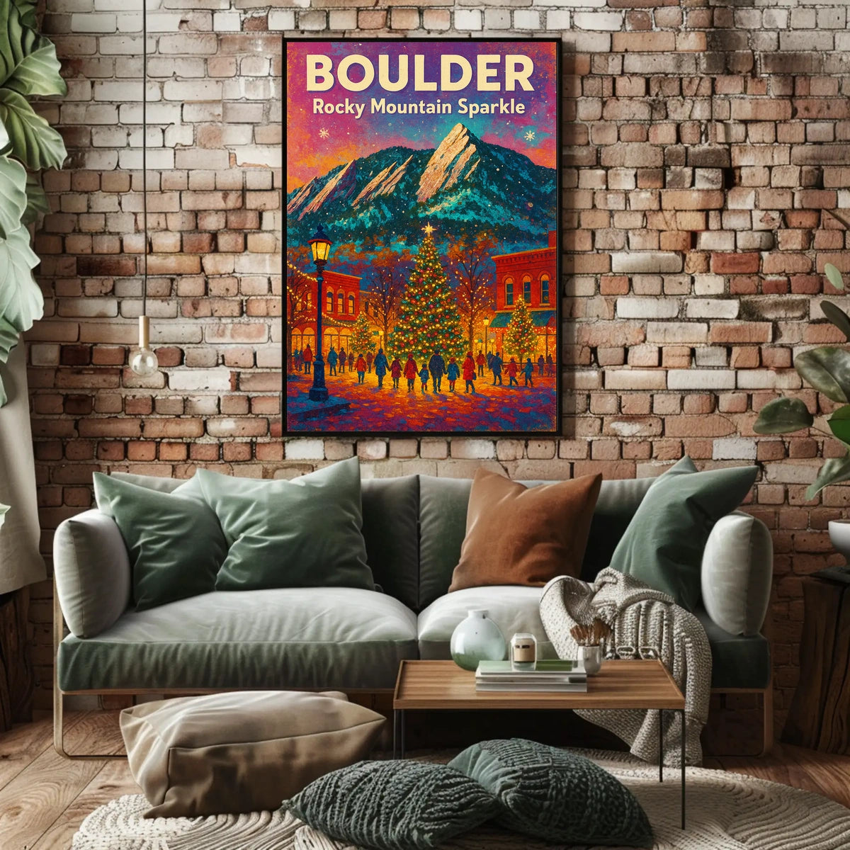 Boulder Rocky Mountain Sparkle Poster