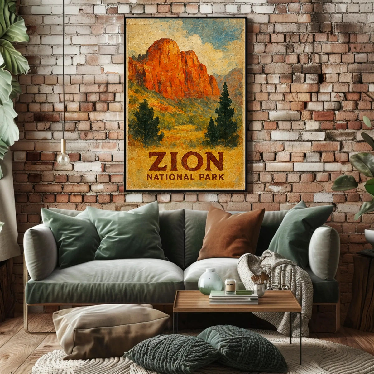 Zion Canyon Vista Scenic Landscape Traveler Poster