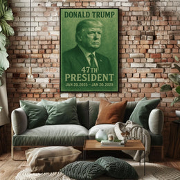 Donald Trump 47th President Scenic Landmark Portrait Patriotic Heritage Wall Art Modern Poster