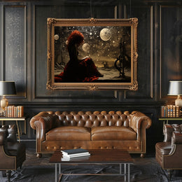 Fantastical Cosmic Landscape with Celestial Artistry Fantasy Poster