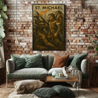St. Michael A Geometric Tribute Poster
