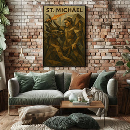 St. Michael A Geometric Tribute Poster