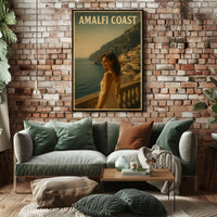 Amalfi Coast Dream Poster Wall Art for Coastal Decor