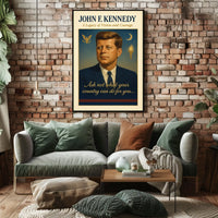 John F. Kennedy Vintage Patriotic Poster Art