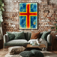 Abstract Nordic Cross Poster