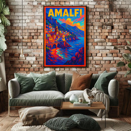 Amalfi Coast Vibrant Seaside Escape Poster
