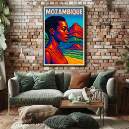 Vibrant Portrait Of Mozambique Poster