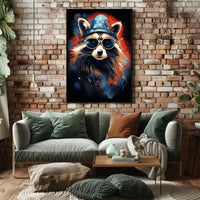 Patriotic Raccoon Poster