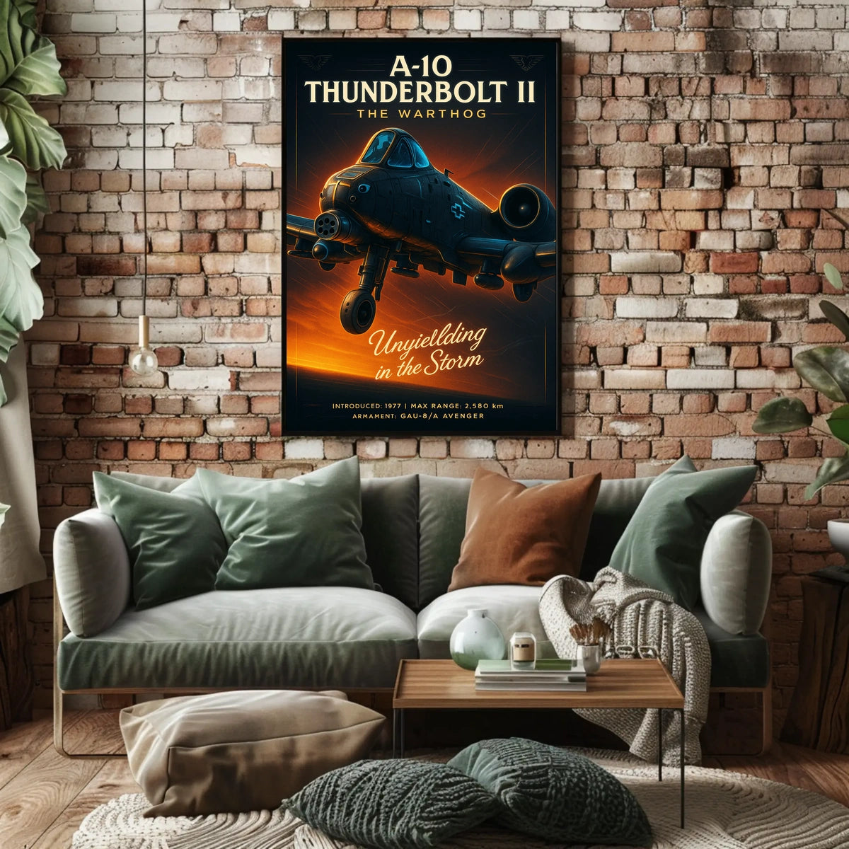 A-10 Thunderbolt II: Unyielding in the Storm Military Poster