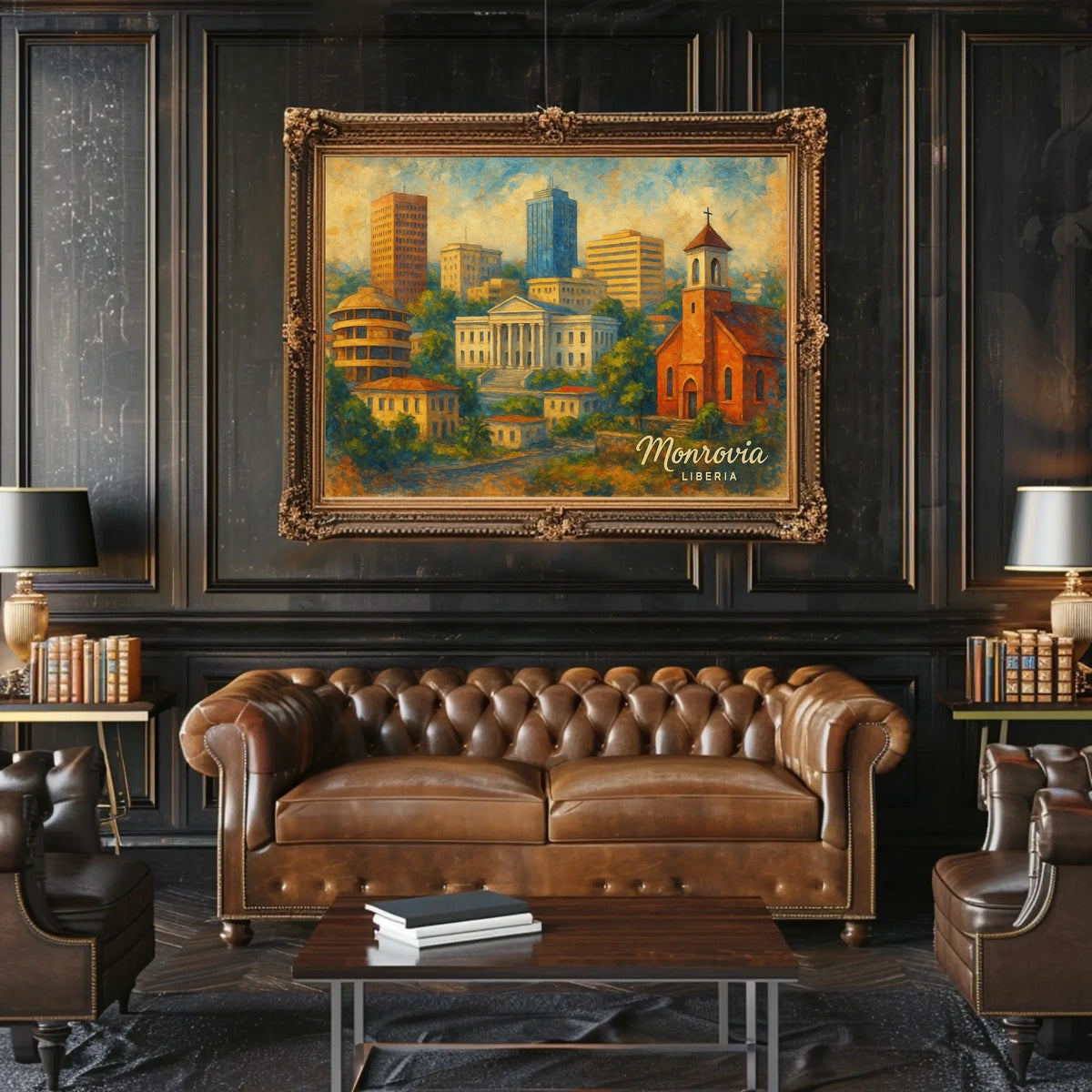 Monrovia Liberia Wanderlust Cityscape Realism Poster