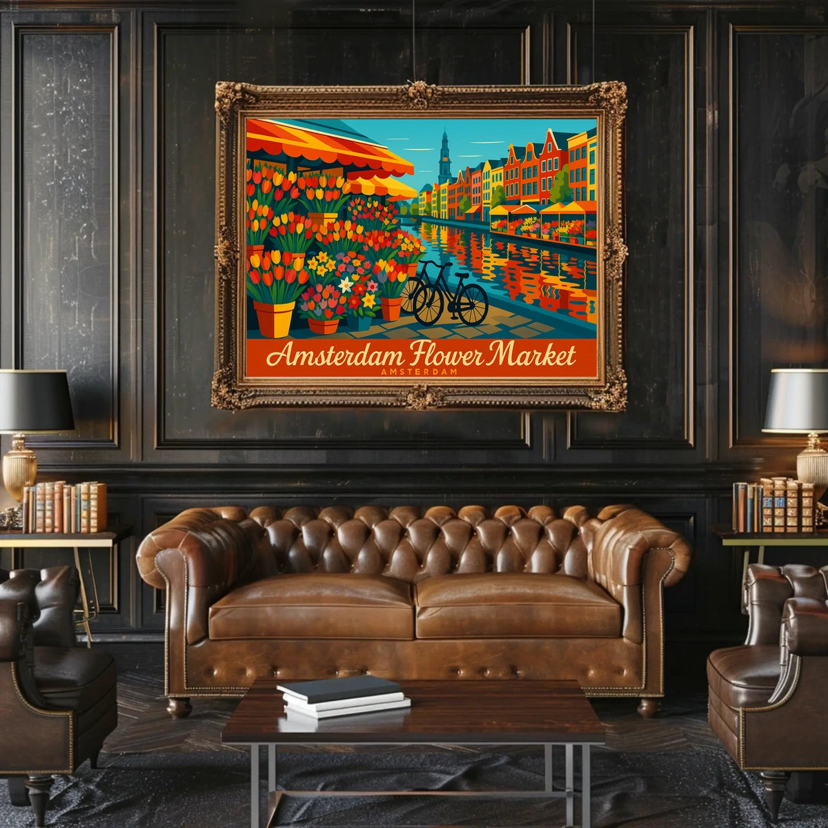 Amsterdam Flower Market Impressionism Wanderlust Poster