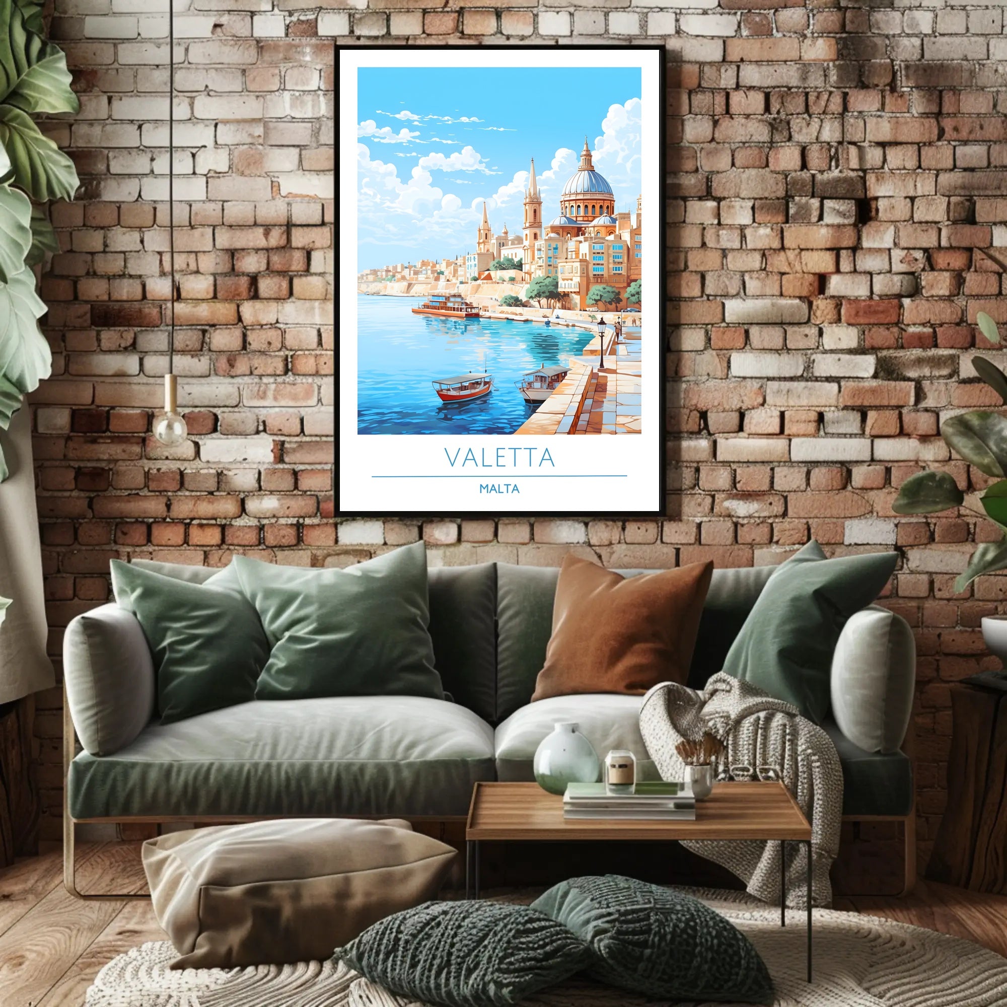 Valletta Malta Scenic Travel Poster