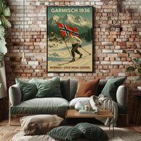 Garmisch 1936 NorwayS Skiing Triumph Poster