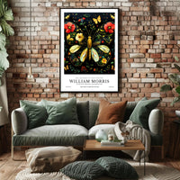 William Morris Butterfly Design Artistic Poster