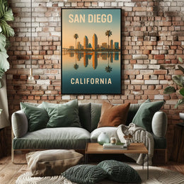 San Diego Skyline Poster