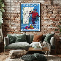 Ski Vermont Adventure Poster