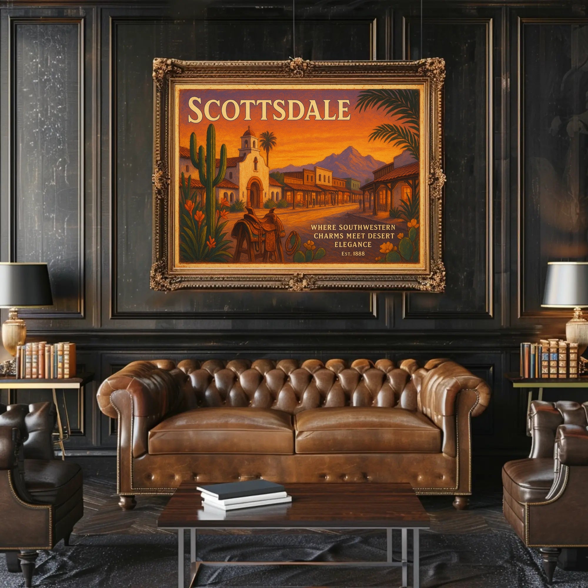 Southwestern Charm Scottsdale Travel Poster