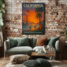 California A Golden State Of Mind Poster